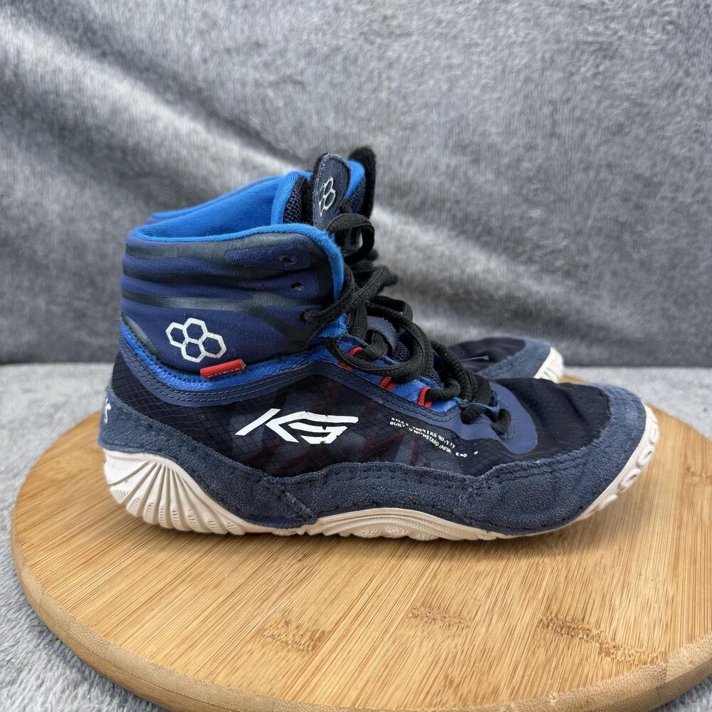 Rudis Shoes Mens Size 4 Blue High Top Wrestling Athletic Y-KSNC1000-THEDRM-04
